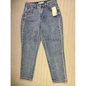 Just Fab Size 28 Womens Ankle Jeans Cotton Med Wash High Rise